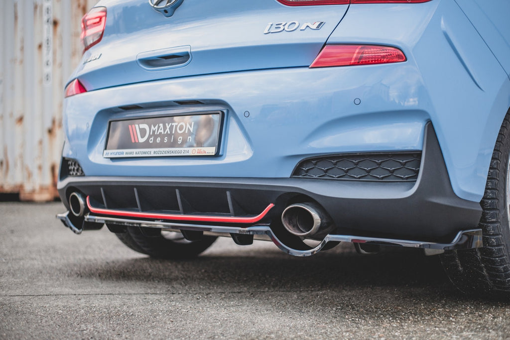 Splitter trasero (con barras verticales) para Hyundai I30 N Mk3 Hatchback
