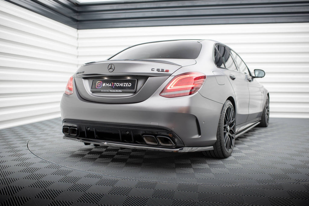 Splitter trasero (con barras verticales) para Mercedes-AMG C63 Sedan / Estate W205 Facelift