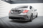 Splitter trasero (con barras verticales) para Mercedes-AMG C63 Sedan / Estate W205 Facelift