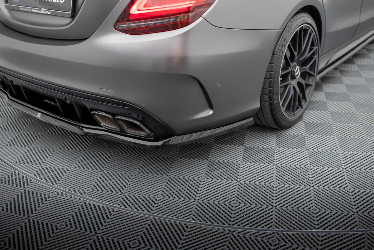 Splitter trasero (con barras verticales) para Mercedes-AMG C63 Sedan / Estate W205 Facelift