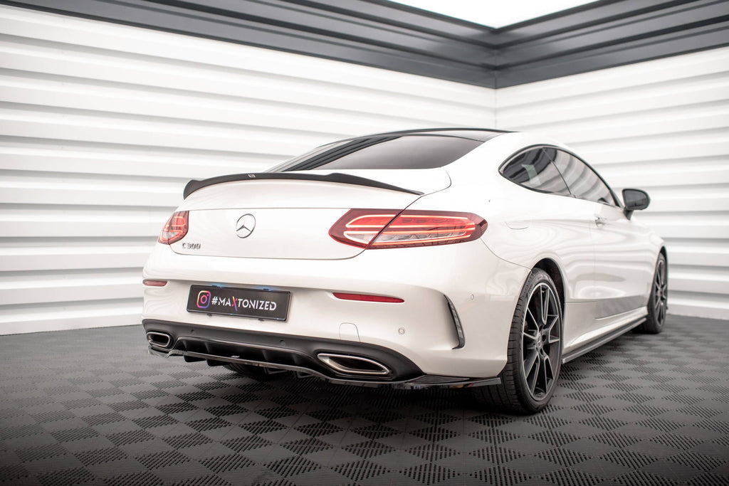 Splitter trasero (con barras verticales) para Mercedes-Benz C Coupe AMG-Line C205 Facelift