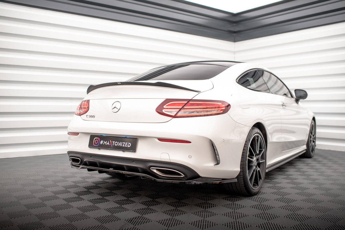 Splitter trasero (con barras verticales) para Mercedes-Benz C Coupe AMG-Line C205 Facelift