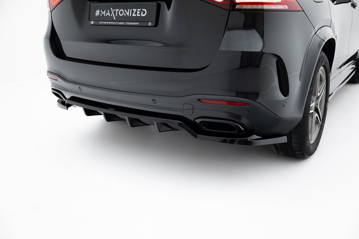 Splitter trasero (con barras verticales) para Mercedes-Benz GLE SUV AMG-Line W167 / W167 Facelift