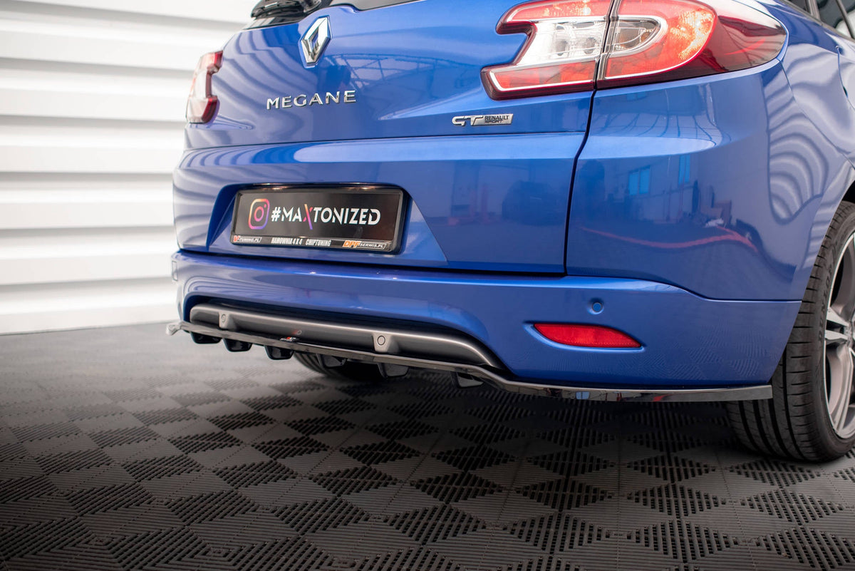 Splitter trasero (con barras verticales) para Renault Megane GT Line Grandtour Mk3 Facelift