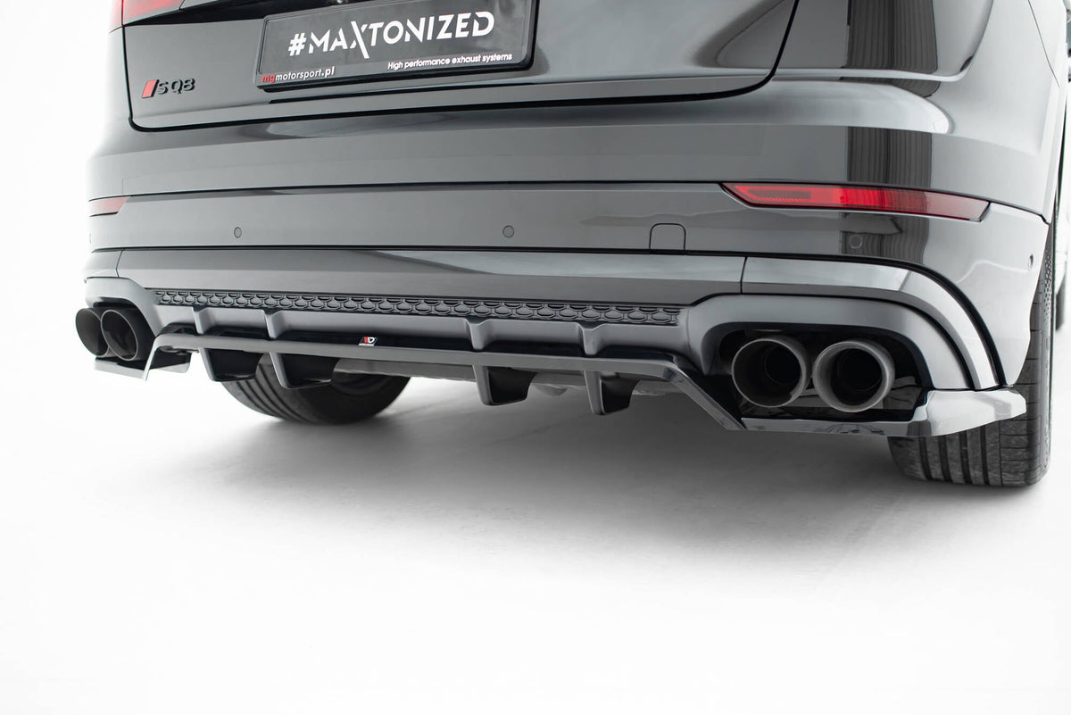 Splitter trasero (con barras verticales) V.2 para Audi SQ8 / Q8 S-Line Mk1 Facelift