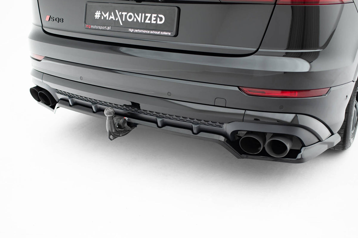 Splitter trasero (con barras verticales) V.2 para Audi SQ8 / Q8 S-Line Mk1 Facelift