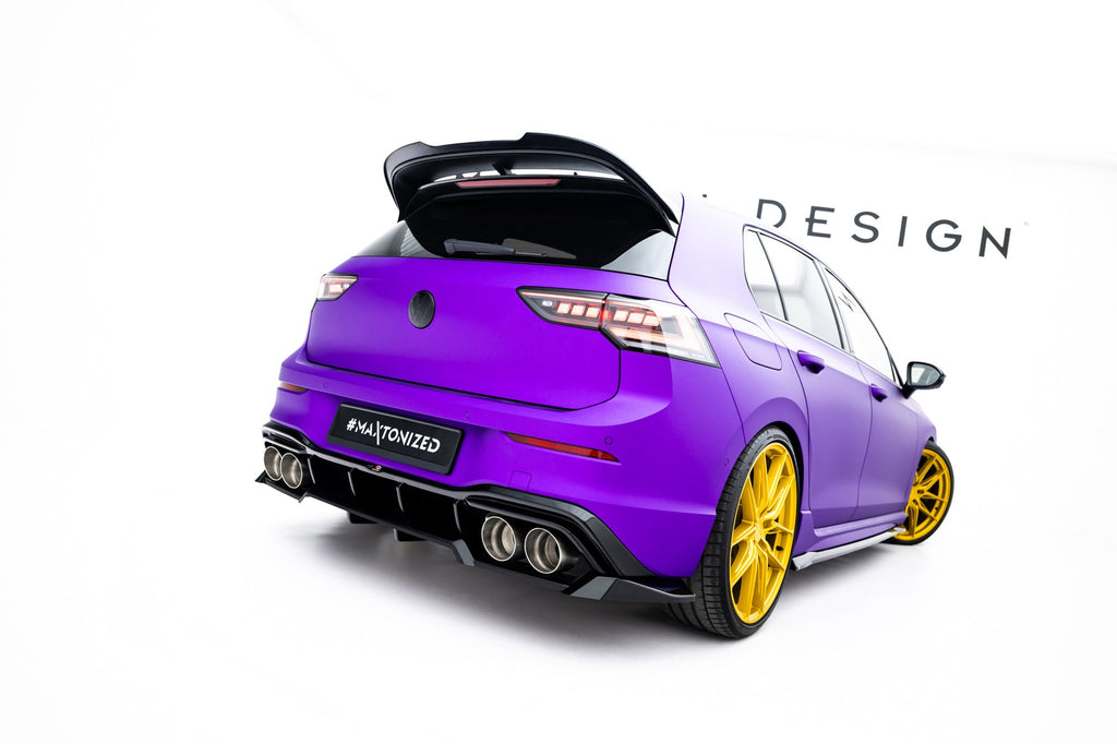 Splitter trasero (con barras verticales) V.2 para Volkswagen Golf R Hatchback Mk8 / Mk8 Facelift
