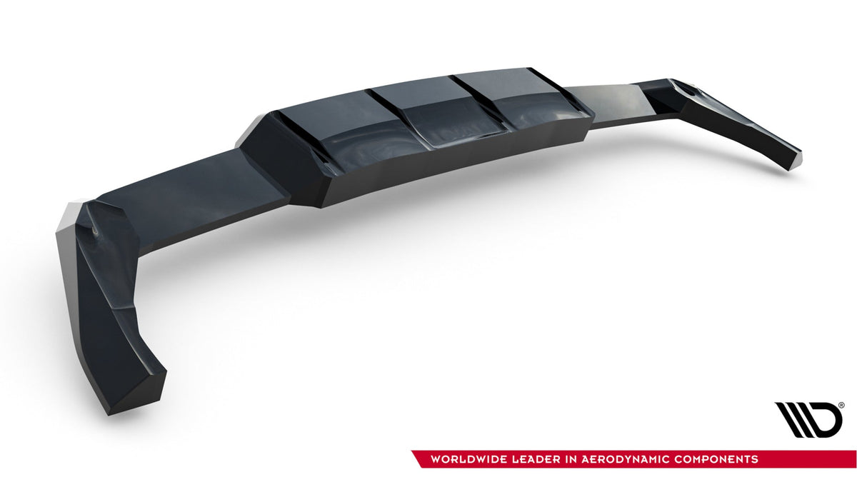Splitter trasero (con barras verticales) V.2 para Volkswagen Golf R Hatchback Mk8 / Mk8 Facelift