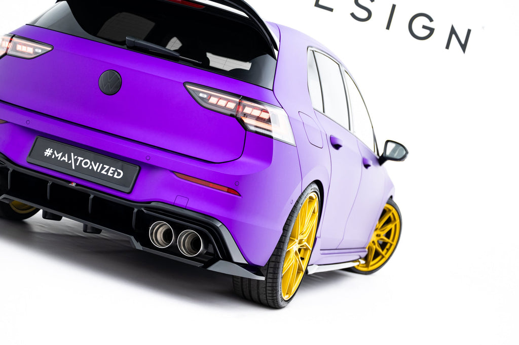 Splitter trasero (con barras verticales) V.2 para Volkswagen Golf R Hatchback Mk8 / Mk8 Facelift