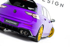 Splitter trasero (con barras verticales) V.2 para Volkswagen Golf R Hatchback Mk8 / Mk8 Facelift