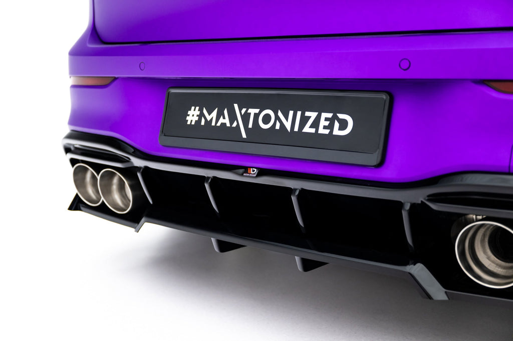 Splitter trasero (con barras verticales) V.2 para Volkswagen Golf R Hatchback Mk8 / Mk8 Facelift