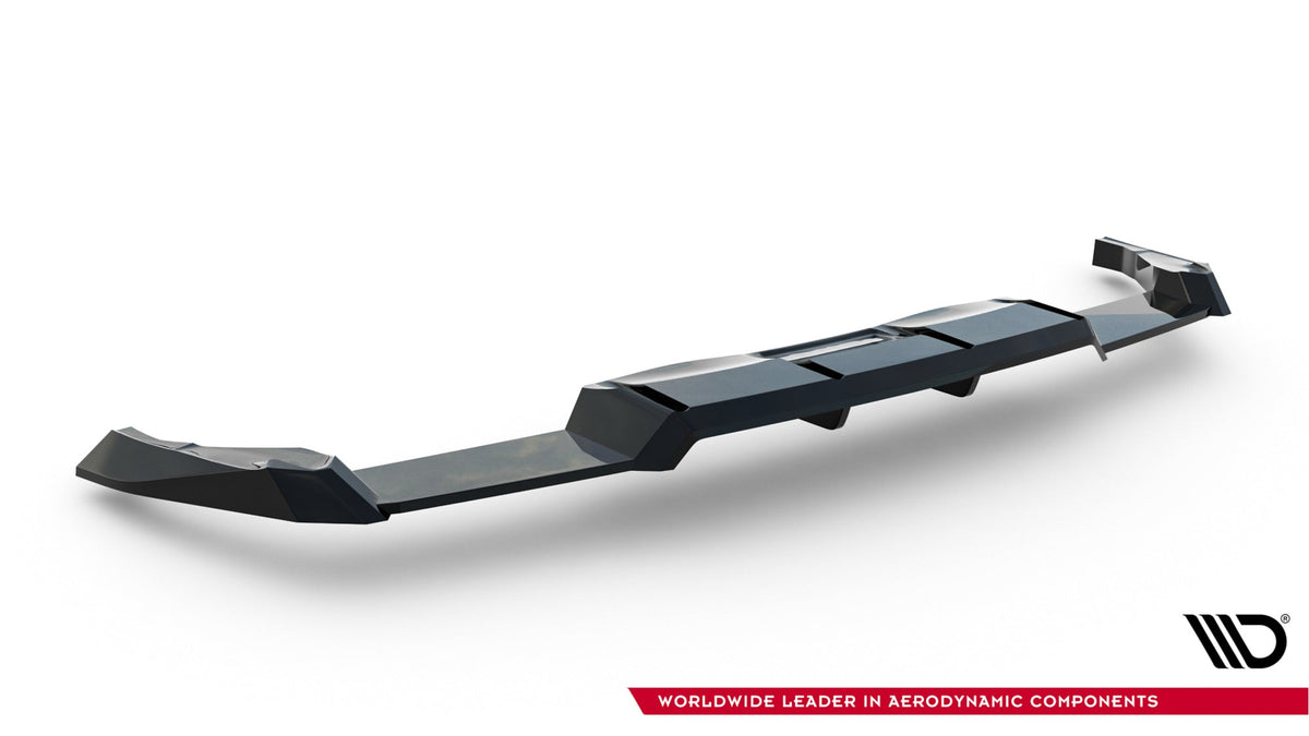 Splitter trasero (con barras verticales) V.2 para Volkswagen Golf R Hatchback Mk8 / Mk8 Facelift