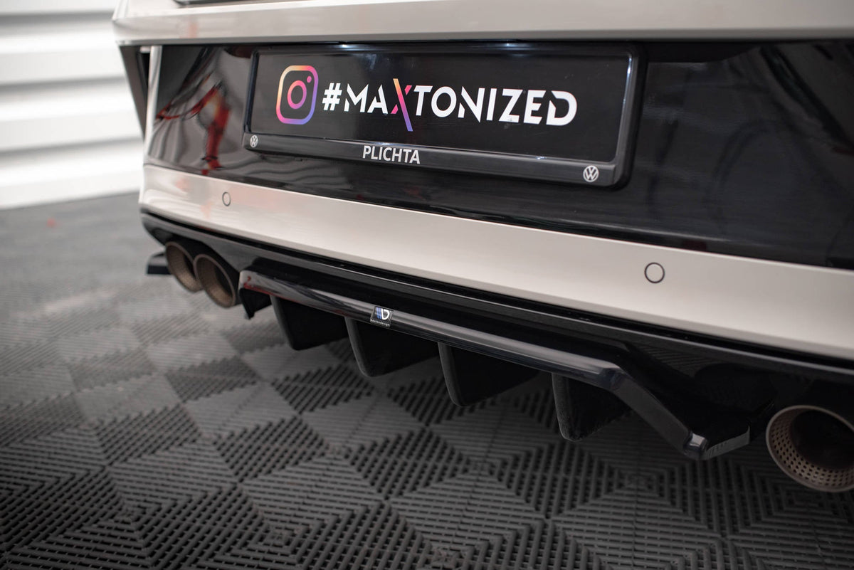 Splitter trasero (con barras verticales) para Volkswagen T-Roc R / R-Line Mk1 Facelift