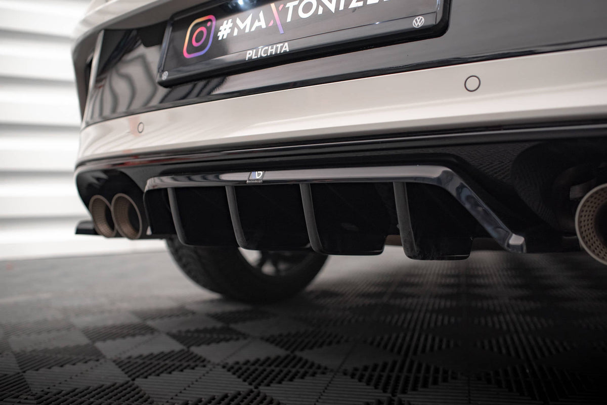 Splitter trasero (con barras verticales) para Volkswagen T-Roc R / R-Line Mk1 Facelift