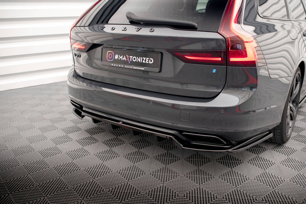 Splitter trasero (con barras verticales) para Volvo V90 / S90 R-Design Mk2
