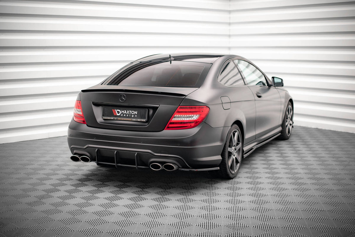Splitters laterales traseros para Mercedes-Benz C Coupe / Sedan / Estate AMG-Line C204 / W204 Facelift / S204 Facelift