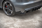 Splitters laterales traseros Street Pro + flaps para Audi RS3 8V Sportback