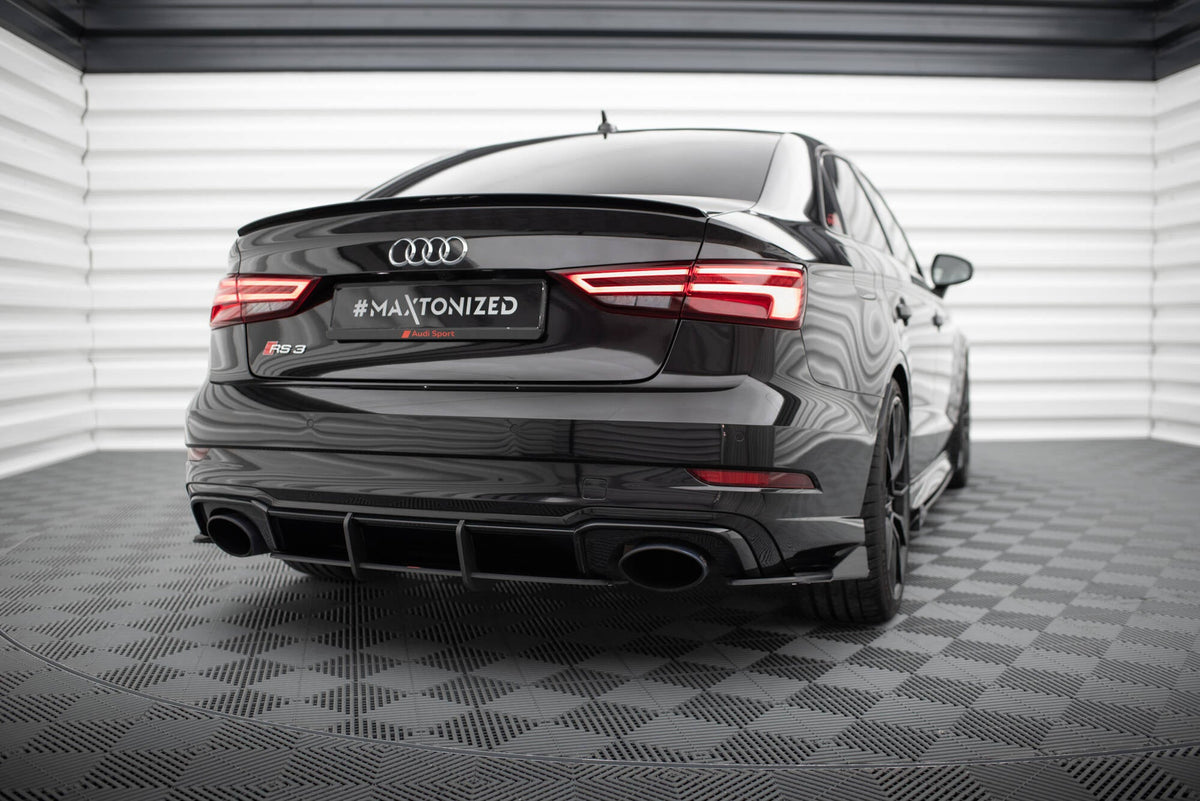 Splitters laterales traseros Street Pro + flaps para Audi RS3 Sedan 8V Facelift