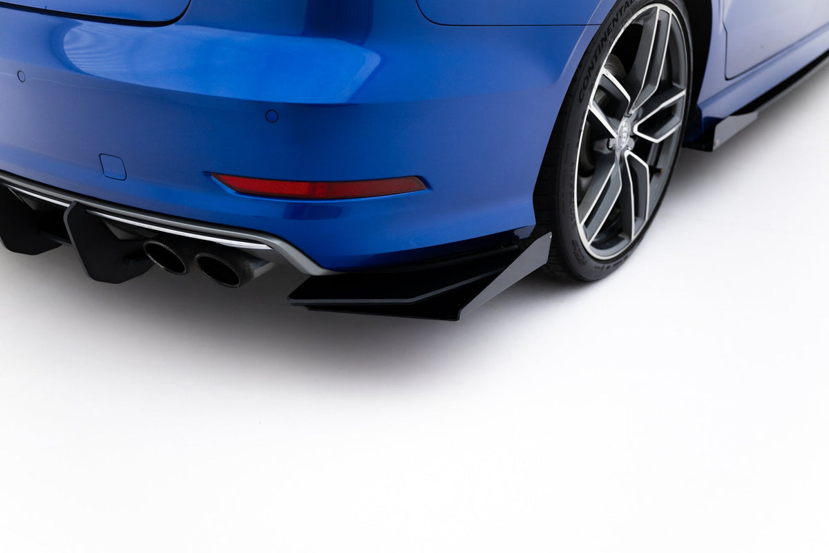 Splitters laterales traseros Street Pro + flaps para Audi S3 Sedan 8V