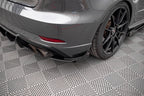Splitters laterales traseros Street Pro + flaps para Audi S3 Sportback 8V Facelift