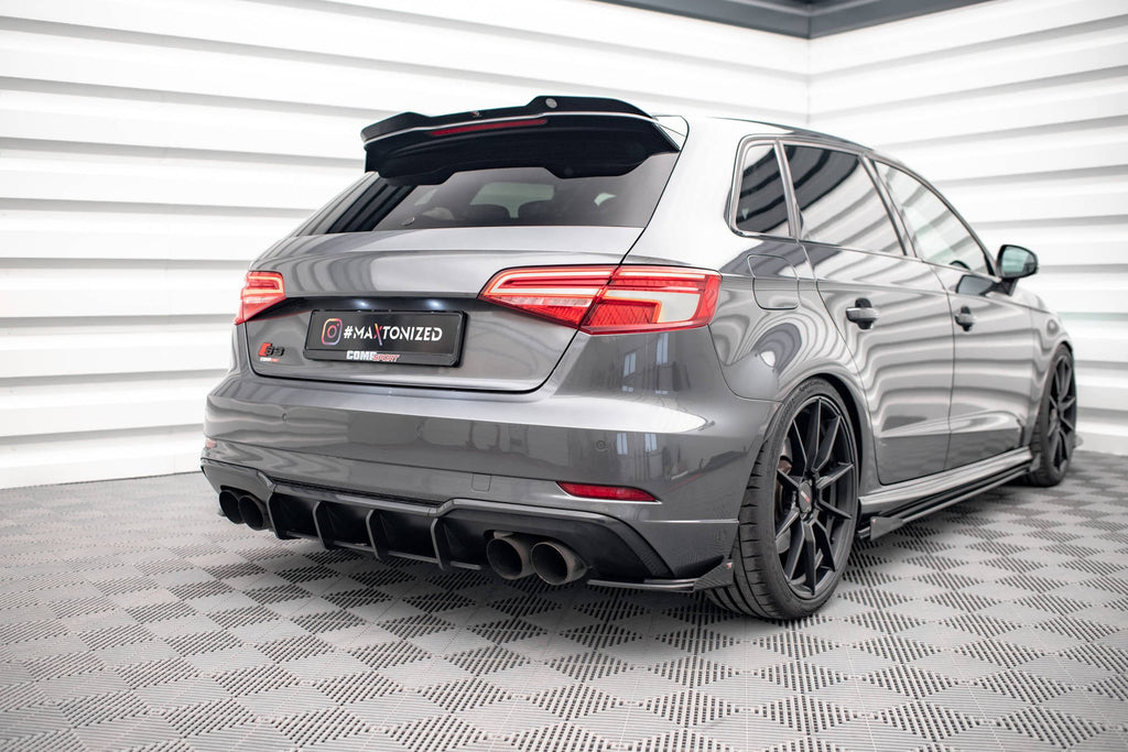 Splitters laterales traseros Street Pro + flaps para Audi S3 Sportback 8V Facelift