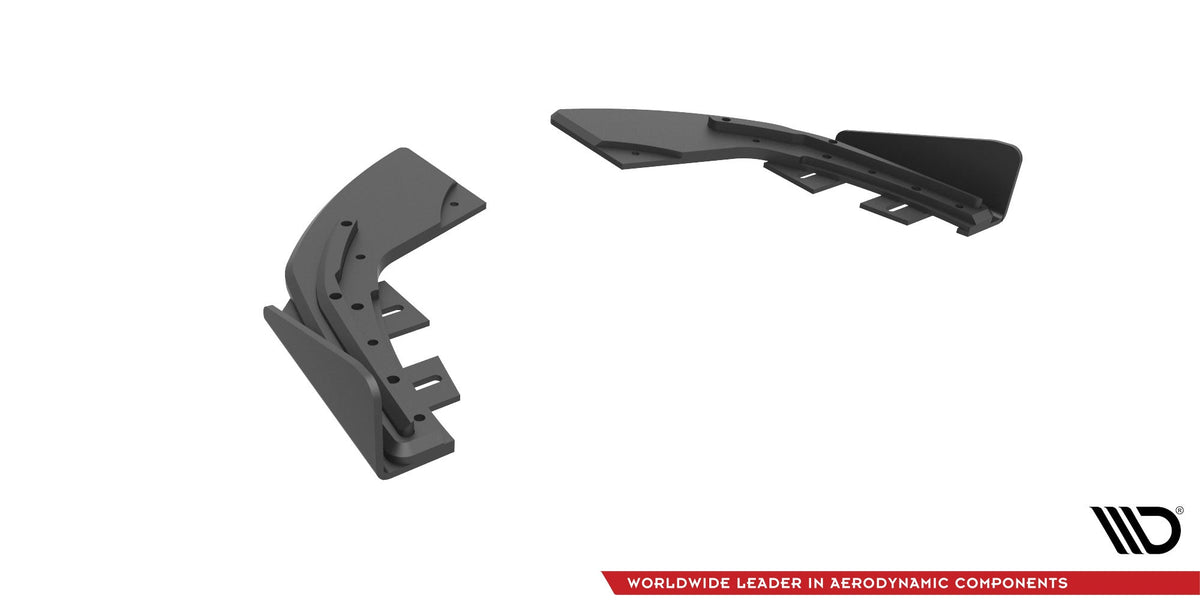 Splitters laterales traseros Street Pro + flaps para Audi S3 Sportback 8V Facelift