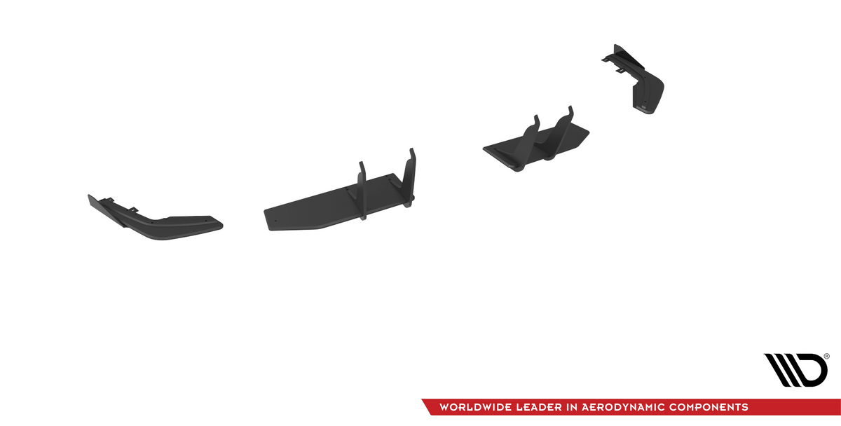 Splitters laterales traseros Street Pro + flaps para Honda Civic Type-R Mk 11
