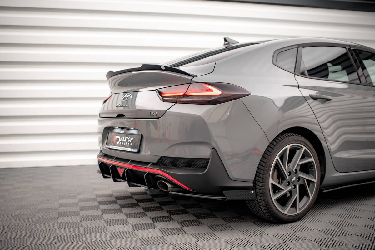 Splitters laterales traseros Street Pro + flaps para Hyundai I30 Fastback N-Line Mk3 Facelift