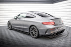Splitters laterales traseros Street Pro + flaps para Mercedes-AMG C43 Coupe / Cabrio C205 Facelift / A205 Facelift