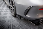 Splitters laterales traseros Street Pro + flaps para Mercedes-AMG C43 Coupe / Cabrio C205 Facelift / A205 Facelift