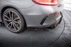 Splitters laterales traseros Street Pro + flaps para Mercedes-AMG C43 Coupe / Cabrio C205 Facelift / A205 Facelift