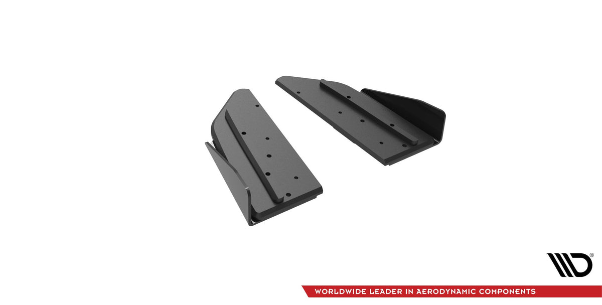 Splitters laterales traseros Street Pro + flaps para Mercedes-AMG C43 Coupe / Cabrio C205 Facelift / A205 Facelift