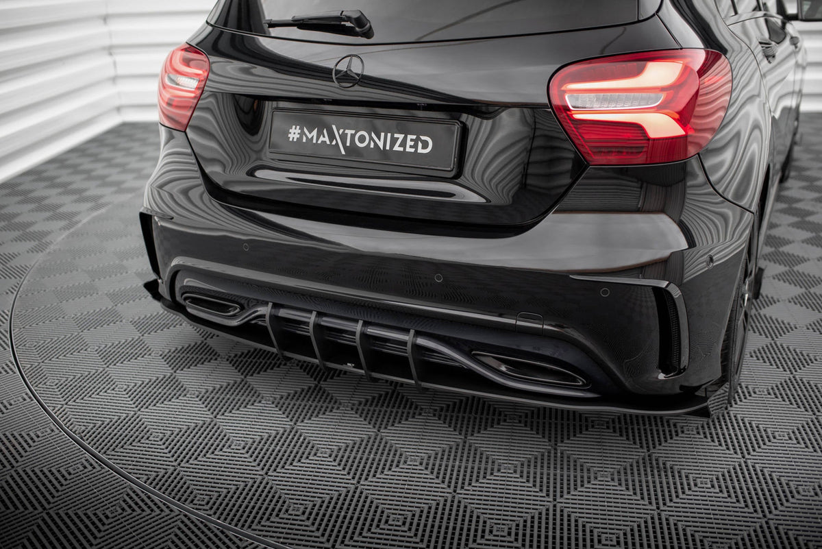 Splitters laterales traseros Street Pro + flaps para Mercedes-Benz A AMG-Line W176 Facelift