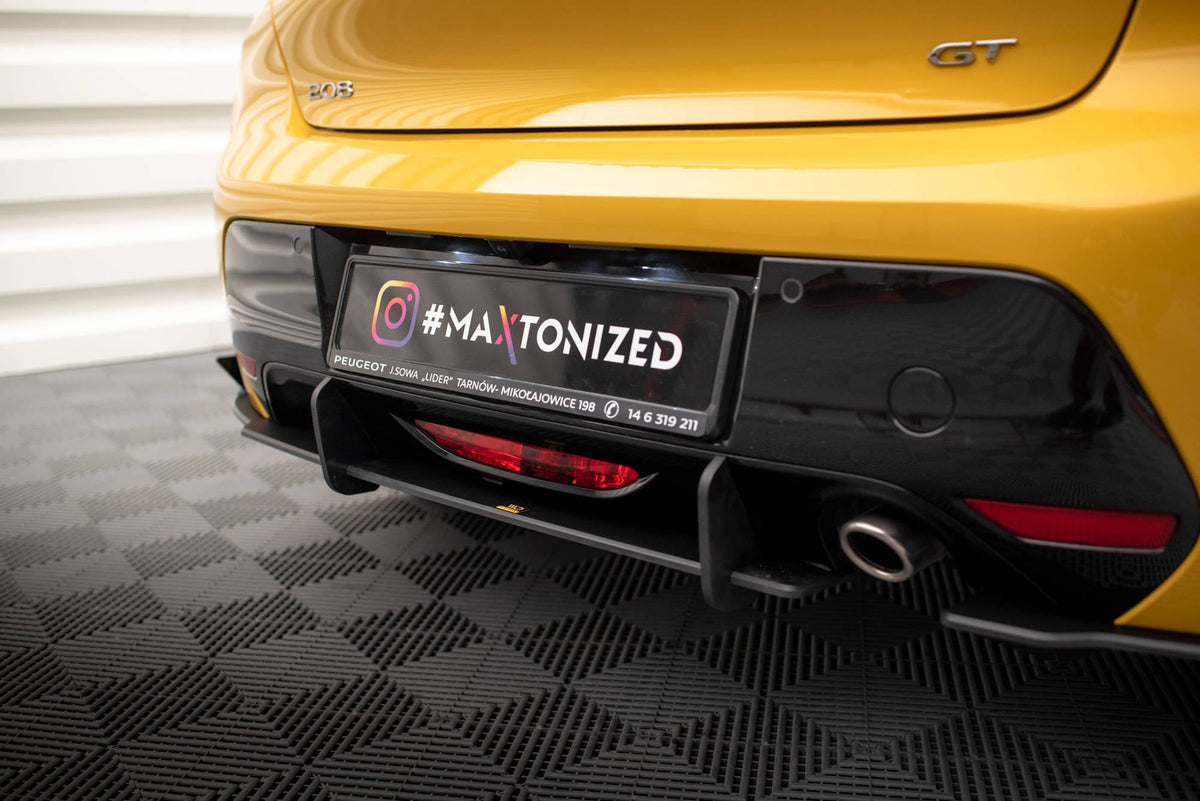 Splitters laterales traseros Street Pro + flaps para Peugeot 208 GT Mk2