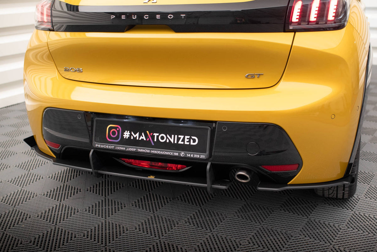 Splitters laterales traseros Street Pro + flaps para Peugeot 208 GT Mk2