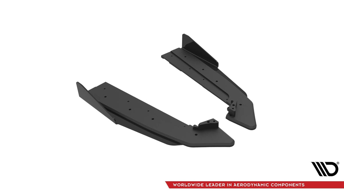 Splitters laterales traseros Street Pro V.1 + flaps para Ford Mustang GT Mk6 Facelift