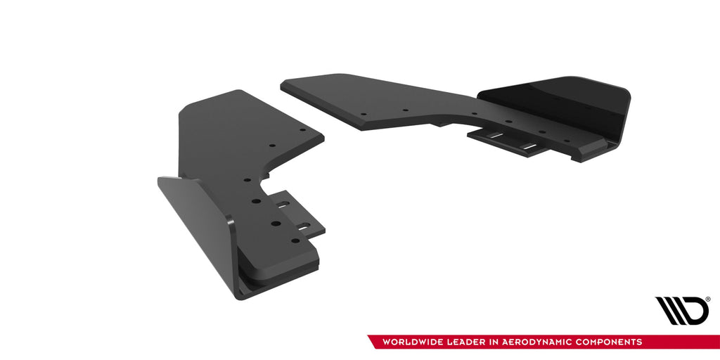 Splitters laterales traseros Street Pro V.2 + flaps V.2 para Volkswagen Golf R Hatchback Mk8 / Mk8 Facelift Fits only with : VW-GO-8-R-RS2G