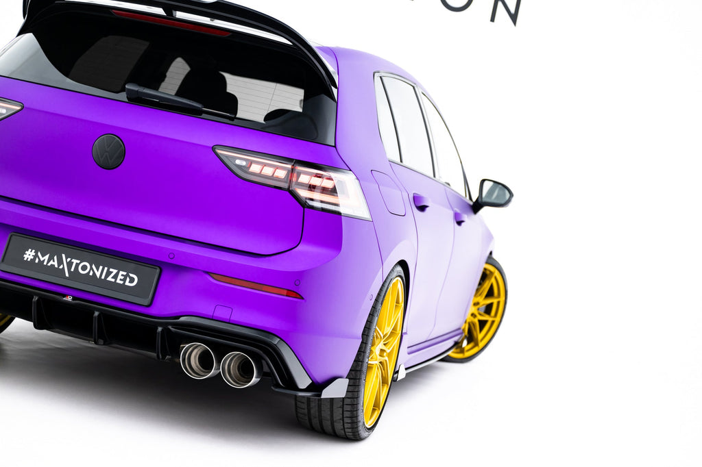 Splitters laterales traseros Street Pro V.2 + flaps V.2 para Volkswagen Golf R Hatchback Mk8 / Mk8 Facelift Fits only with : VW-GO-8-R-RS2G