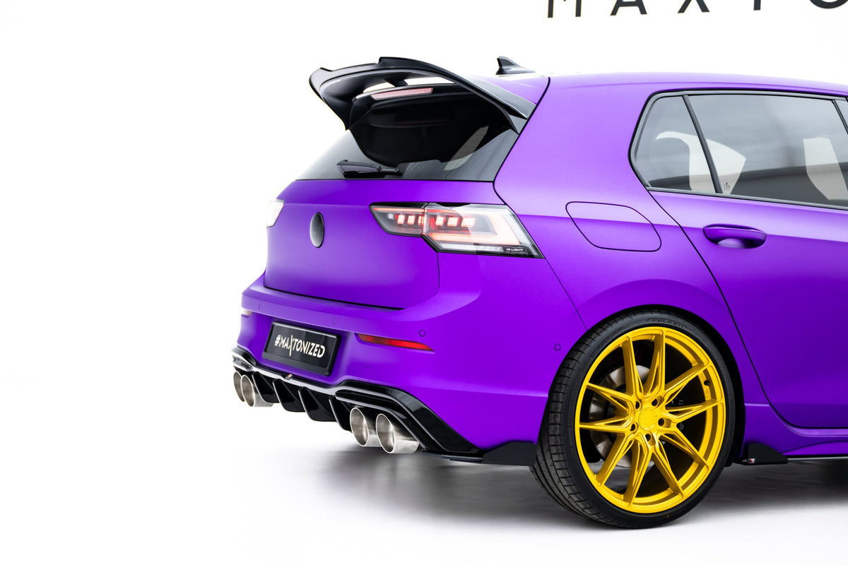 Splitters laterales traseros Street Pro V.2 + flaps V.2 para Volkswagen Golf R Hatchback Mk8 / Mk8 Facelift Fits only with : VW-GO-8-R-RS2G
