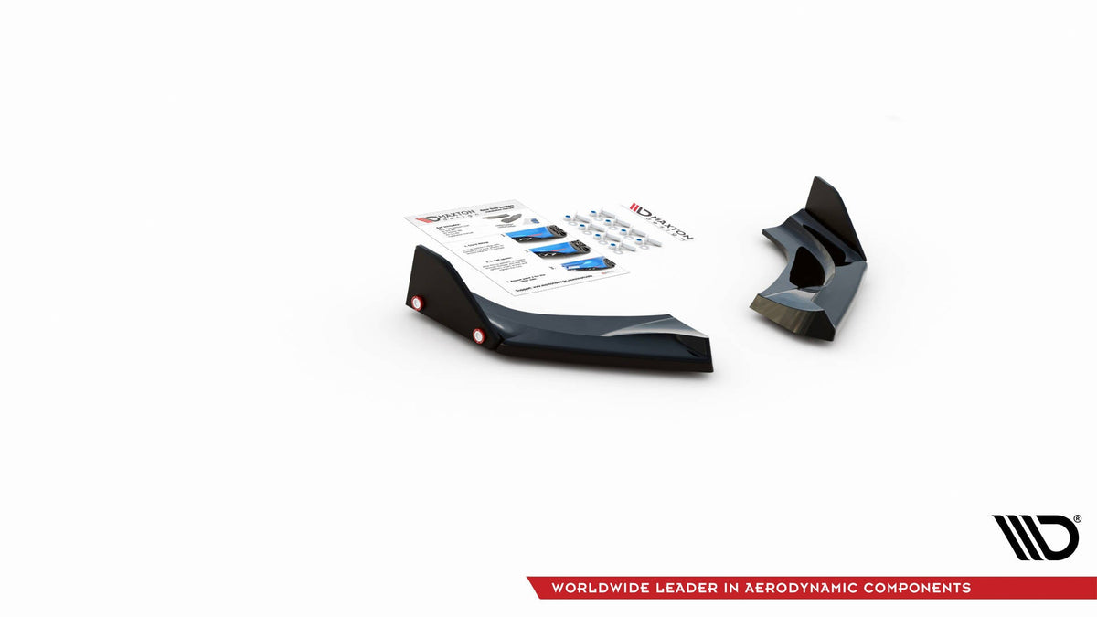 Splitters laterales traseros V.1 + flaps para Hyundai I30 N Hatchback Mk3 Facelift