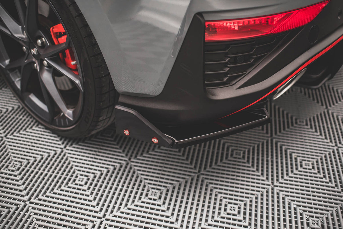 Splitters laterales traseros V.1 + flaps para Hyundai I30 N Hatchback Mk3 Facelift