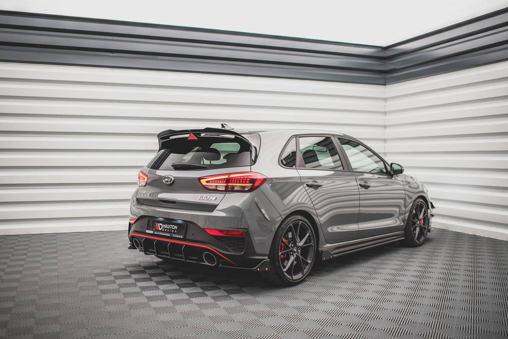 Splitters laterales traseros V.1 + flaps para Hyundai I30 N Hatchback Mk3 Facelift