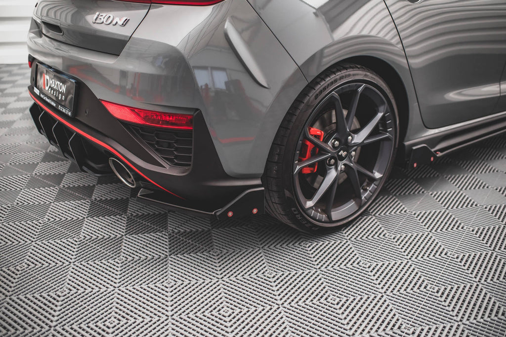 Splitters laterales traseros V.1 + flaps para Hyundai I30 N Hatchback Mk3 Facelift