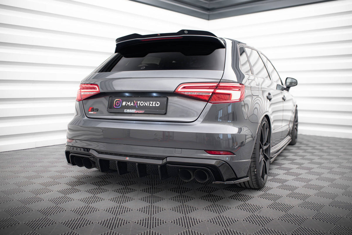 Splitters laterales traseros V.2 para Audi S3 / A3 S-Line Sportback 8V Facelift