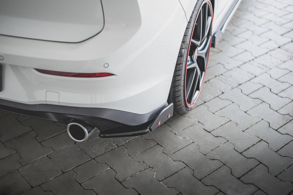 Splitters laterales traseros V.2 + flaps para Volkswagen Golf GTI / GTE Mk8