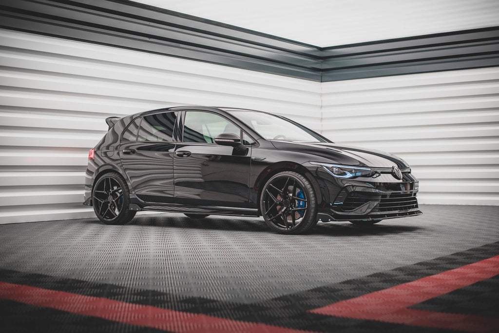 Splitters laterales traseros V.2 + flaps para Volkswagen Golf R Hatchback Mk8 fits only with: VW-GO-8-R-RS1G