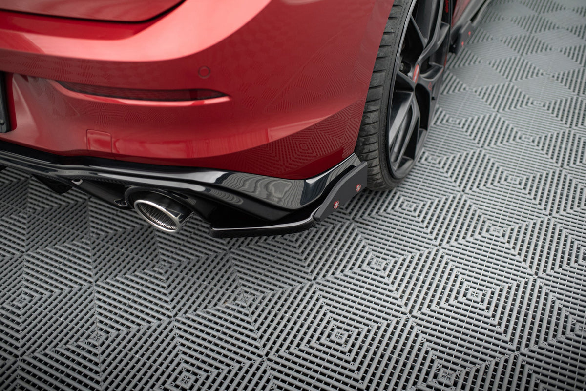 Splitters laterales traseros V.4 + flaps para Volkswagen Golf GTI / GTE Mk8 Fits only with : VW-GO-8-GTI-RS2