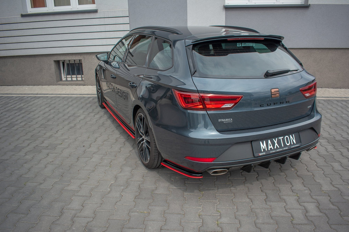 Splitters laterales traseros V.4 para Seat Leon Cupra Mk3 Facelift Sportstourer