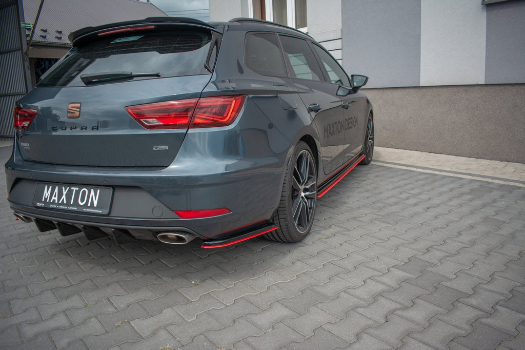 Splitters laterales traseros V.4 para Seat Leon Cupra Mk3 Facelift Sportstourer