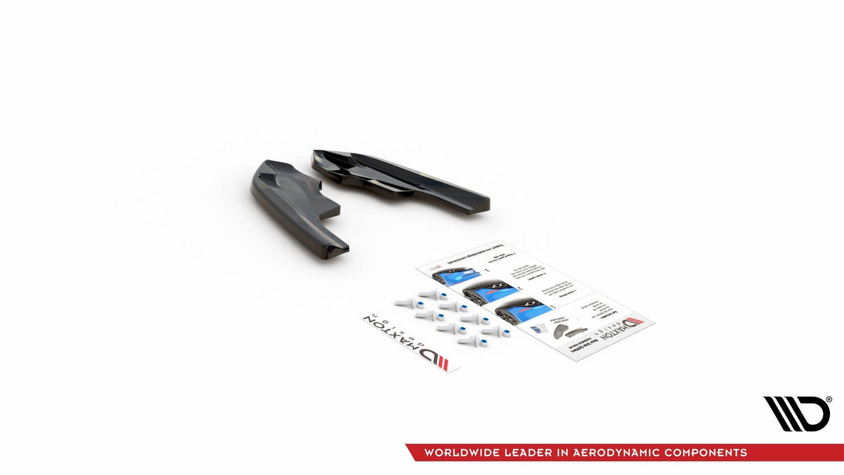 Splitters laterales traseros V.4 para Volkswagen Golf R Hatchback Mk8 Fits only with : VW-GO-8-R-RS2.